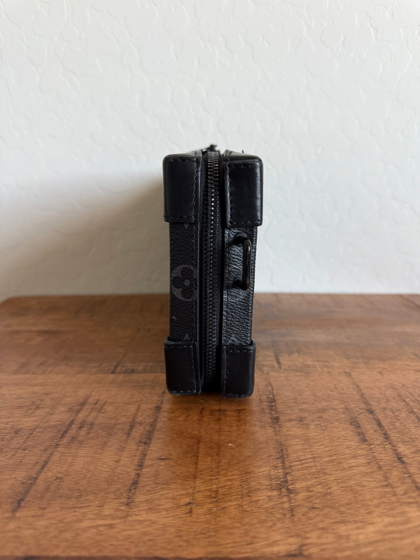 Louis Vuitton Monogram Soft Trunk Wallet Cross Body Bag Black