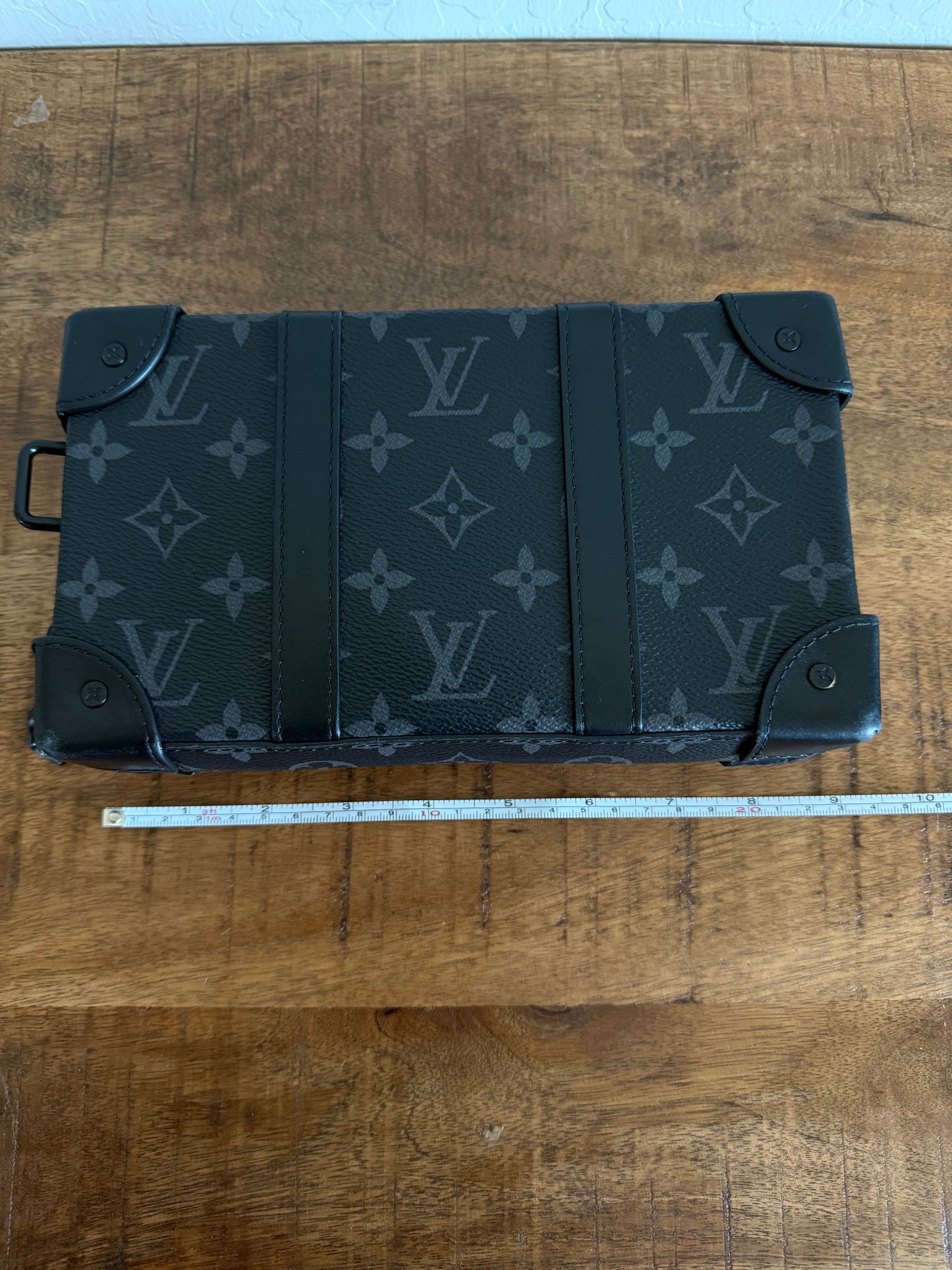 Louis Vuitton Monogram Soft Trunk Wallet Cross Body Bag Black