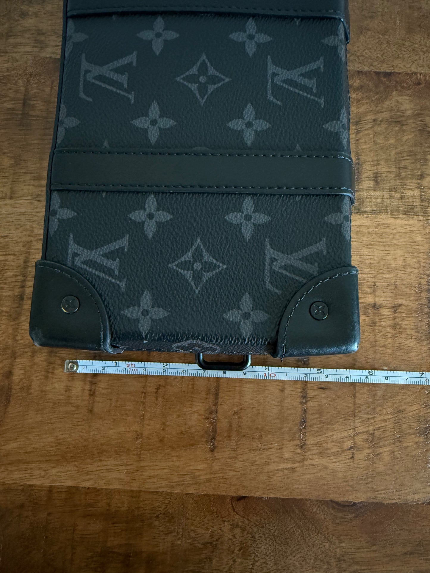Louis Vuitton Monogram Soft Trunk Wallet Cross Body Bag Black